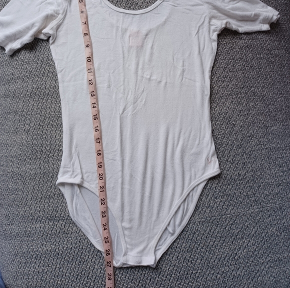 Smash & Tess Cotton White Ribbed Bodysuit - Picture 7 of 8